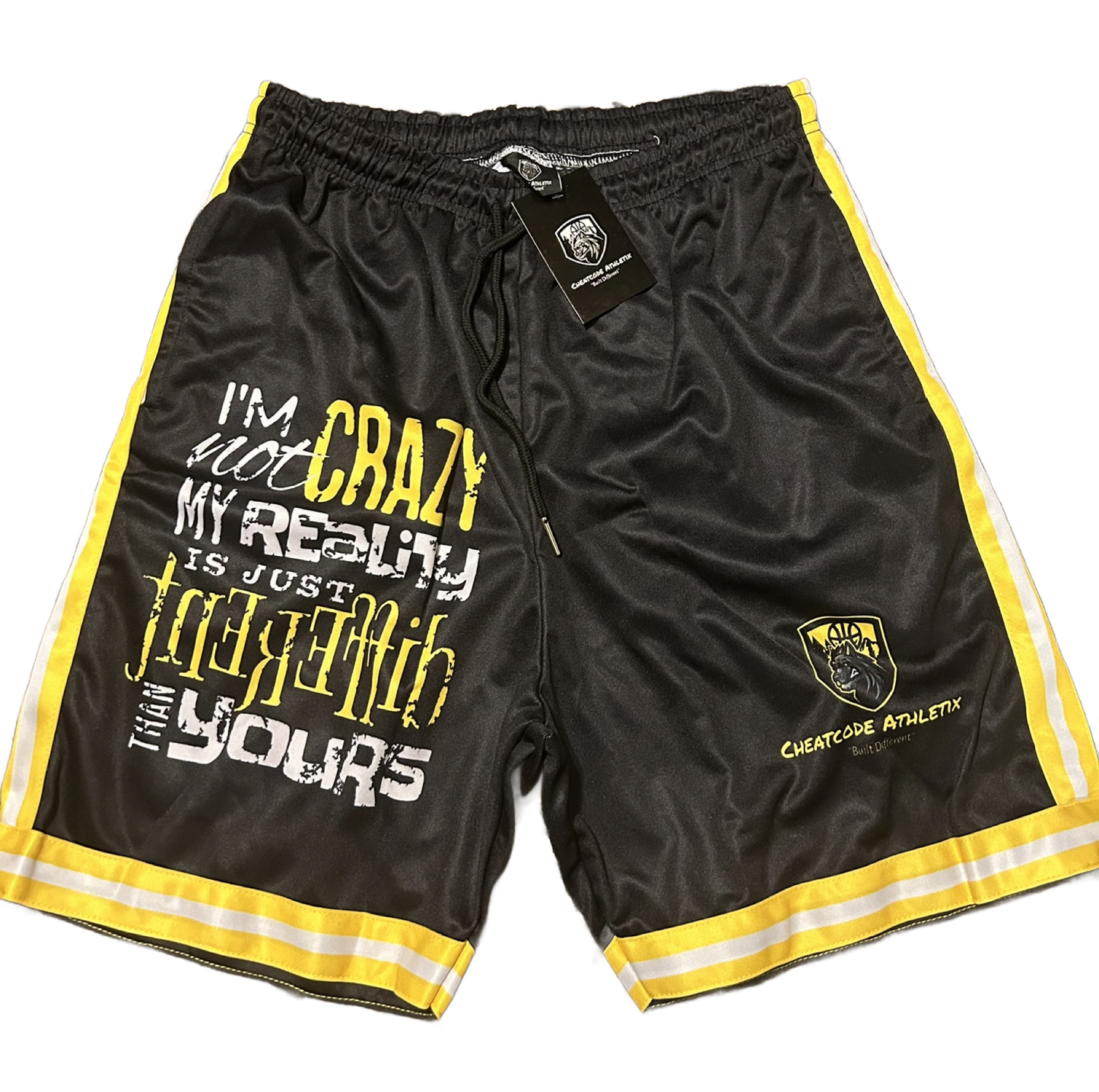 Performance Polyester Shorts for Sports & Everyday Comfort “Yellow Black”