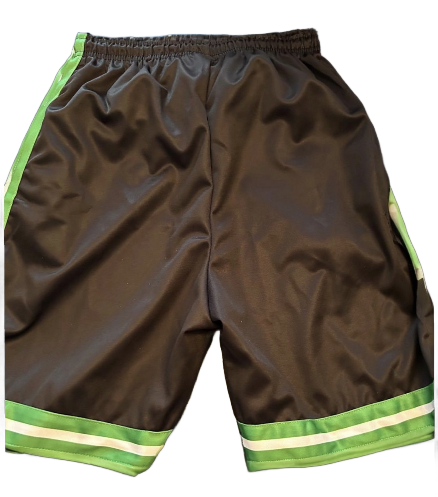 Performance Polyester Shorts for Sports & Everyday Comfort “Green Black”