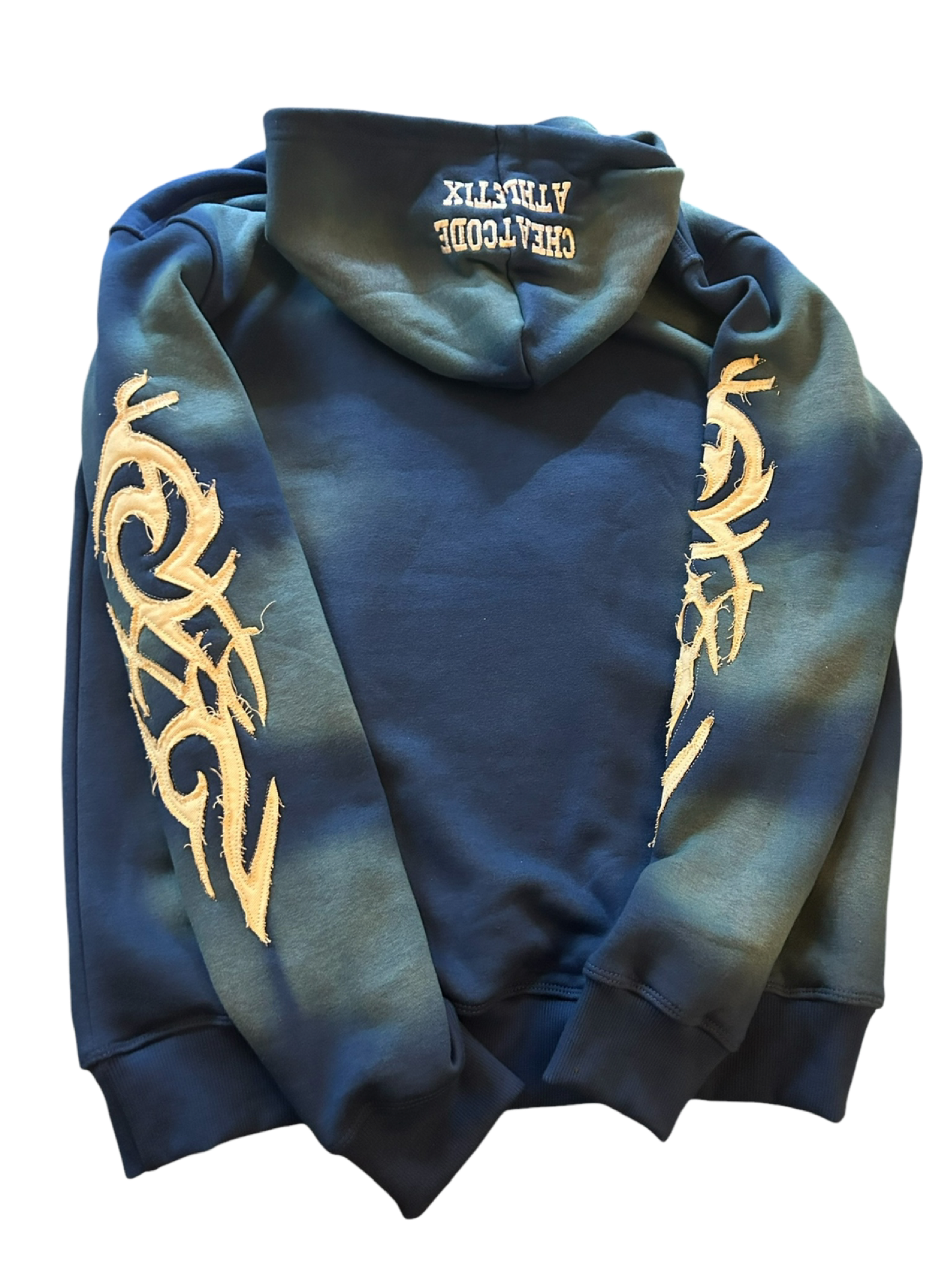 Built Different Embroidered Acid Washed Hoodie  “Nipsey Blue”